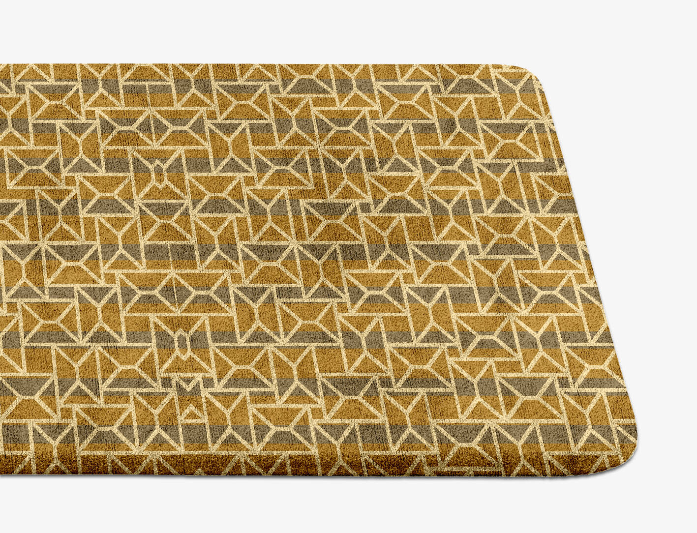 Envelope Modern Geometrics Runner Hand Tufted Bamboo Silk Custom Rug by Rug Artisan