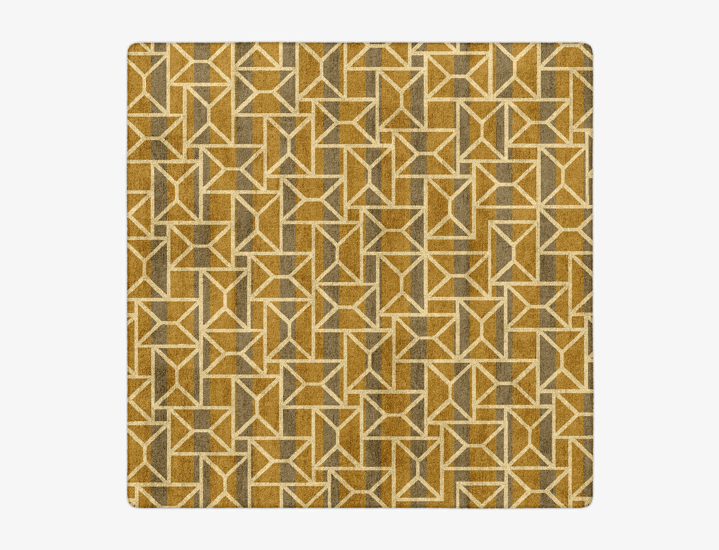 Envelope Geometric Square Hand Tufted Bamboo Silk Custom Rug by Rug Artisan