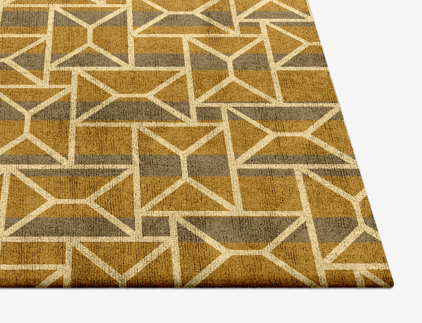 Envelope Geometric Square Hand Tufted Bamboo Silk Custom Rug by Rug Artisan