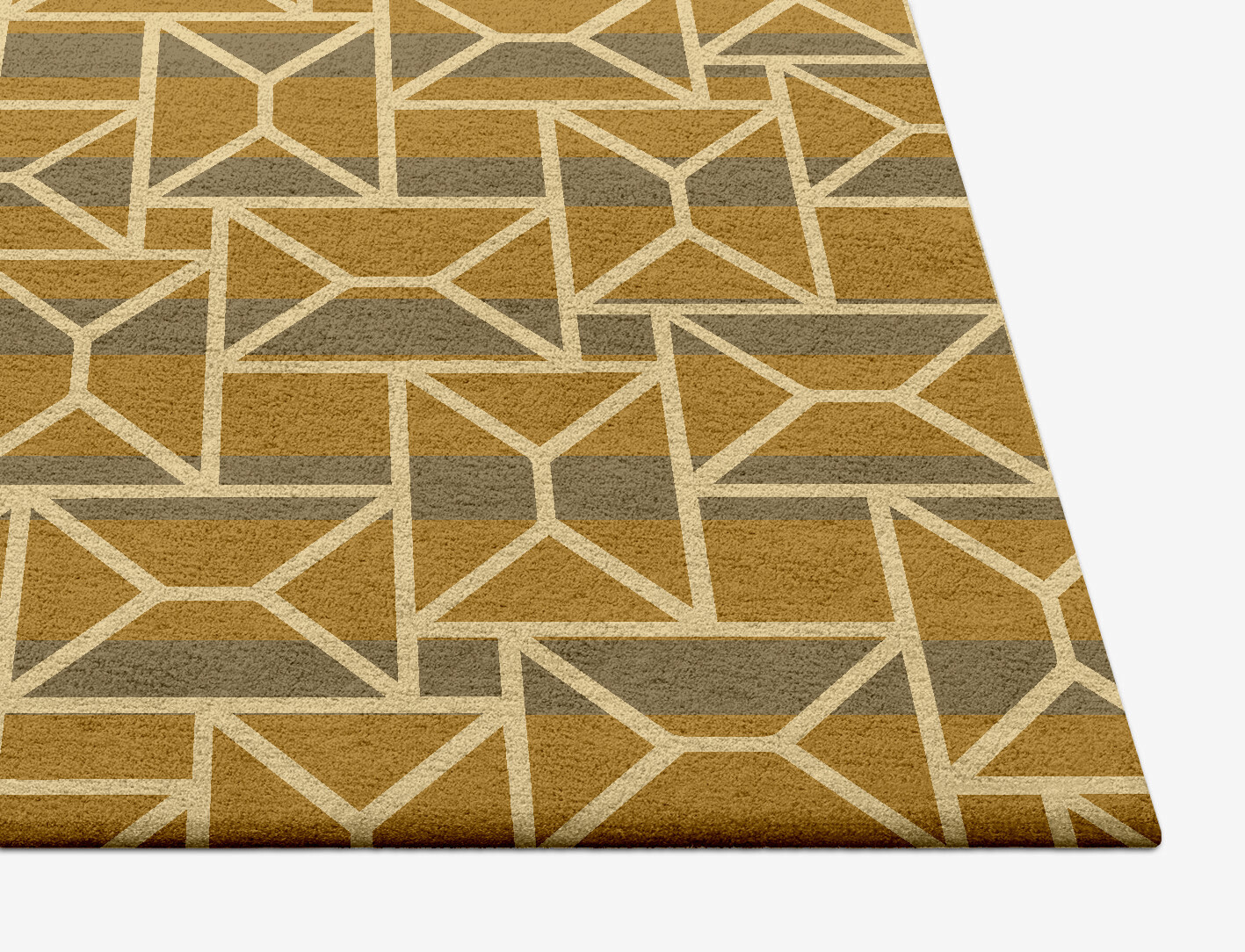 Envelope Geometric Square Hand Tufted Pure Wool Custom Rug by Rug Artisan