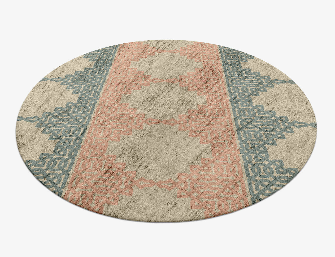 Eos Blue Royal Round Hand Knotted Bamboo Silk Custom Rug by Rug Artisan