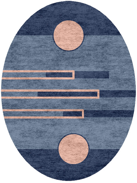 Equilibrium Kids Oval Hand Knotted Bamboo Silk Custom Rug by Rug Artisan