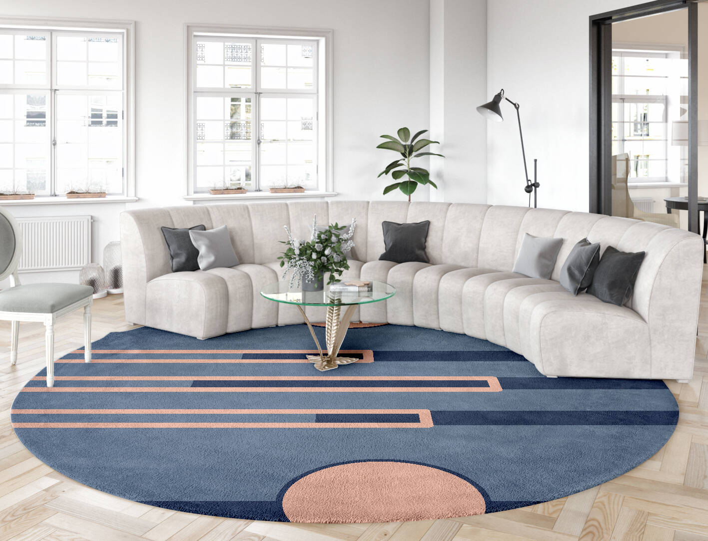 Equilibrium Kids Round Hand Tufted Pure Wool Custom Rug by Rug Artisan