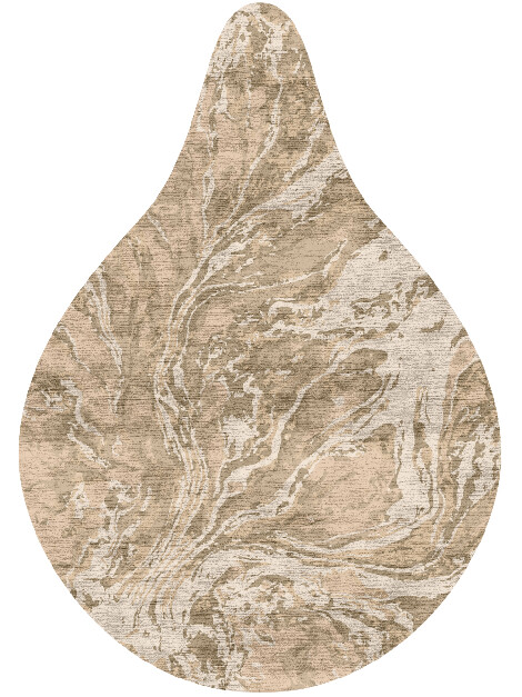 Erupt Surface Art Drop Hand Knotted Bamboo Silk Custom Rug by Rug Artisan