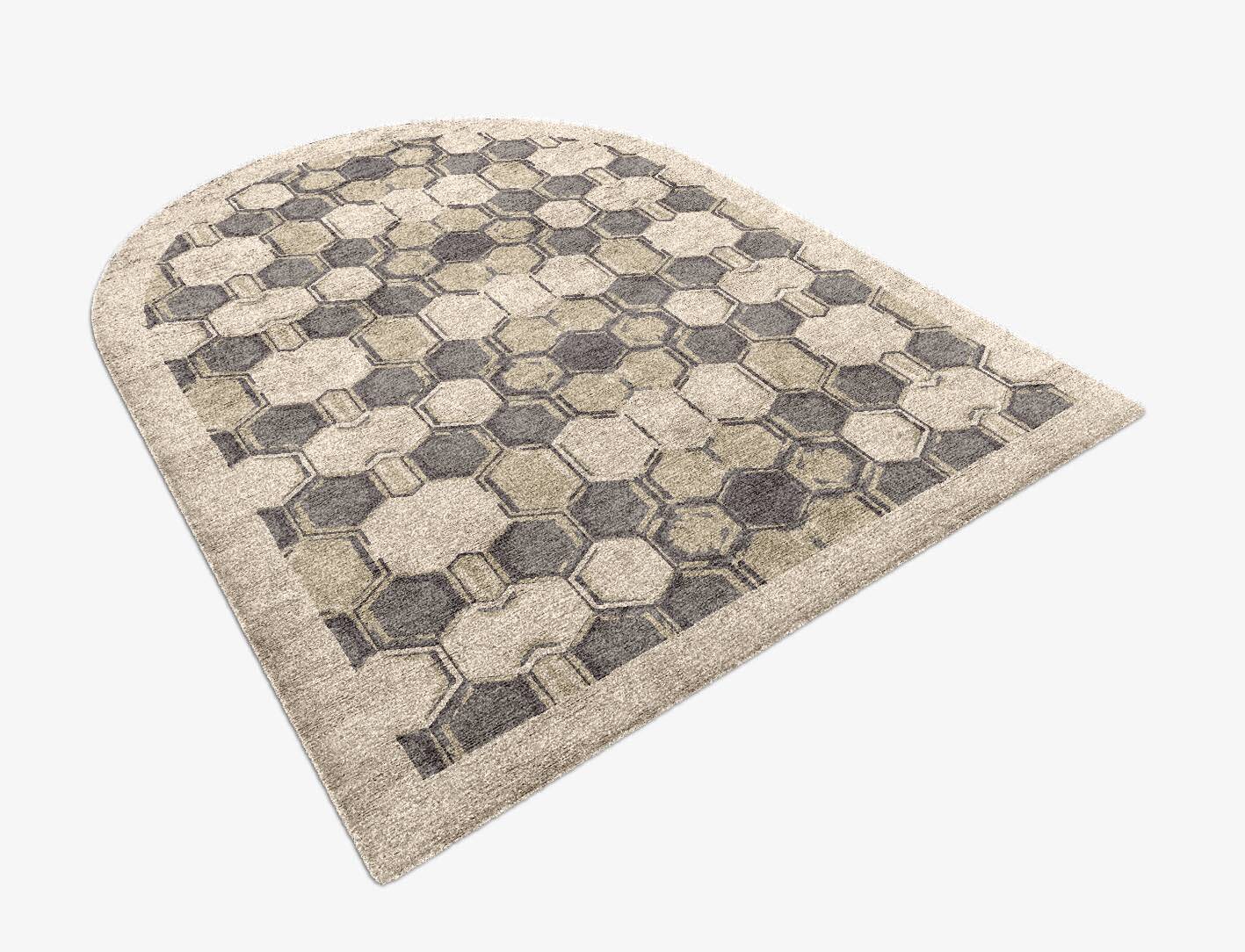 Essence Origami Arch Hand Knotted Bamboo Silk Custom Rug by Rug Artisan