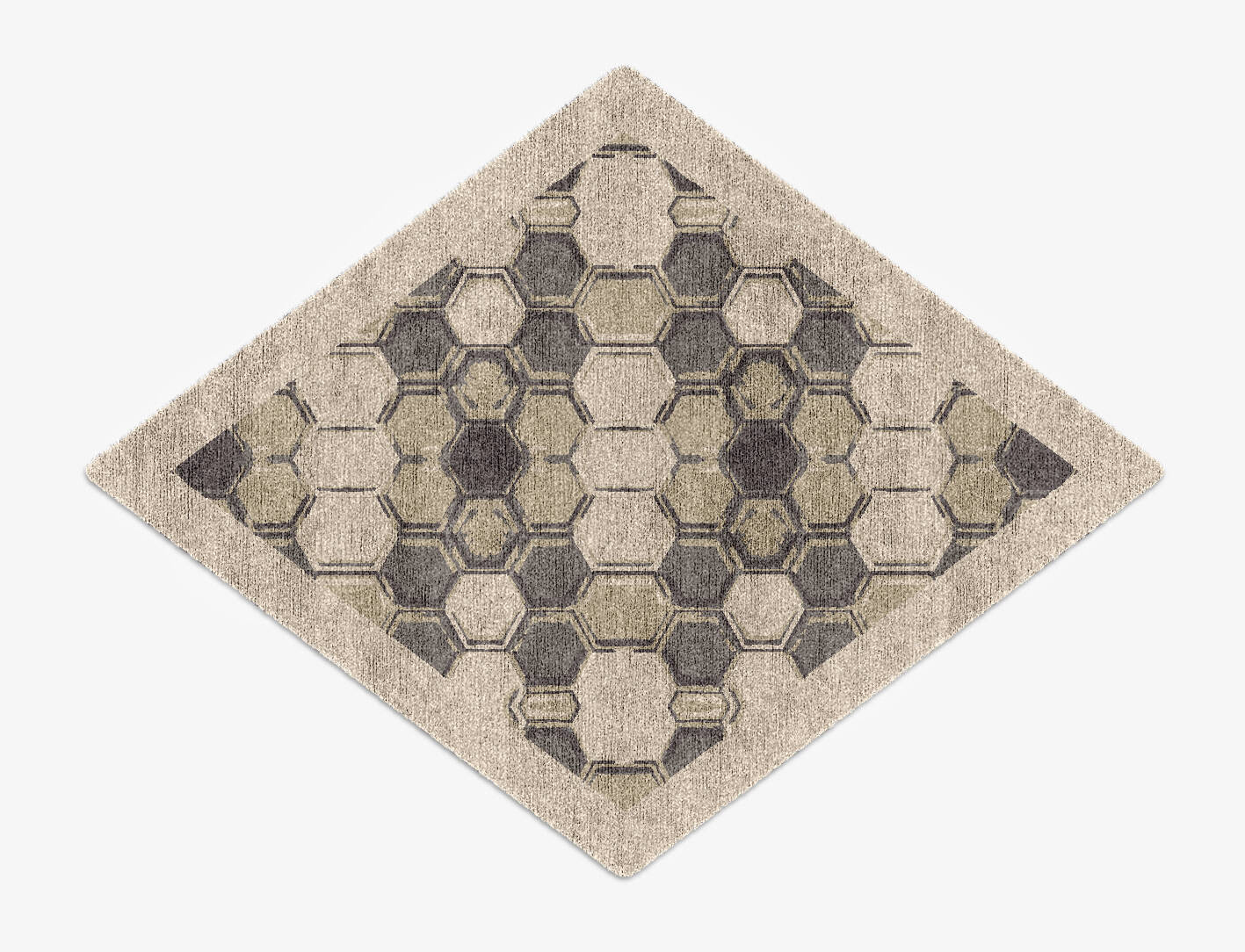 Essence Origami Diamond Hand Knotted Bamboo Silk Custom Rug by Rug Artisan