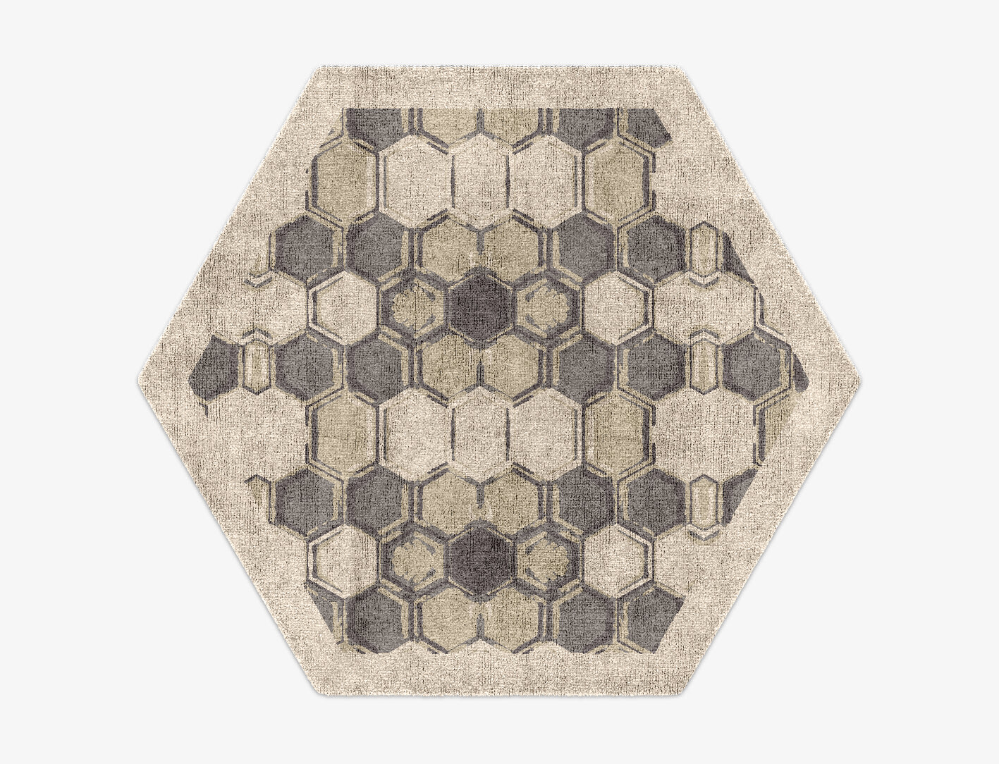 Essence Origami Hexagon Hand Knotted Bamboo Silk Custom Rug by Rug Artisan