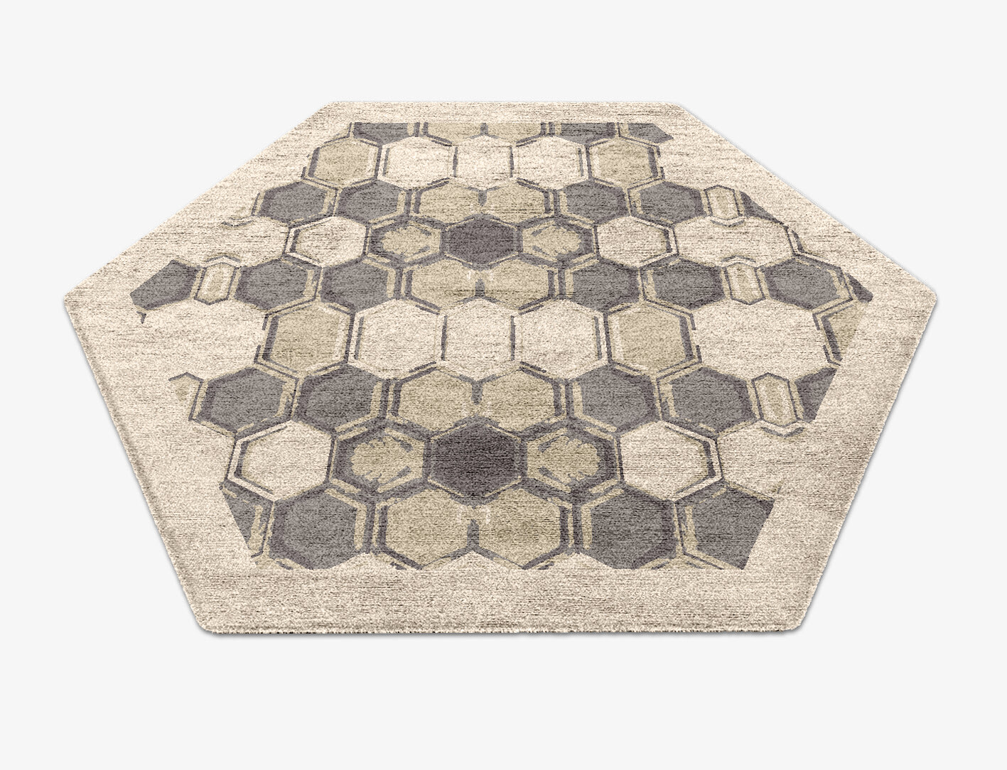 Essence Origami Hexagon Hand Knotted Bamboo Silk Custom Rug by Rug Artisan