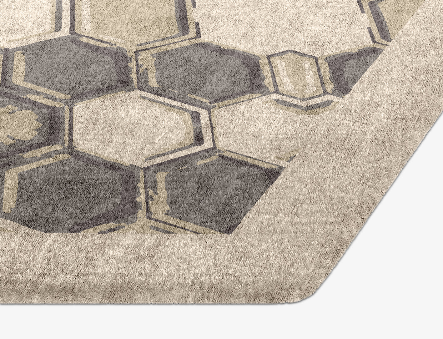 Essence Origami Hexagon Hand Knotted Bamboo Silk Custom Rug by Rug Artisan