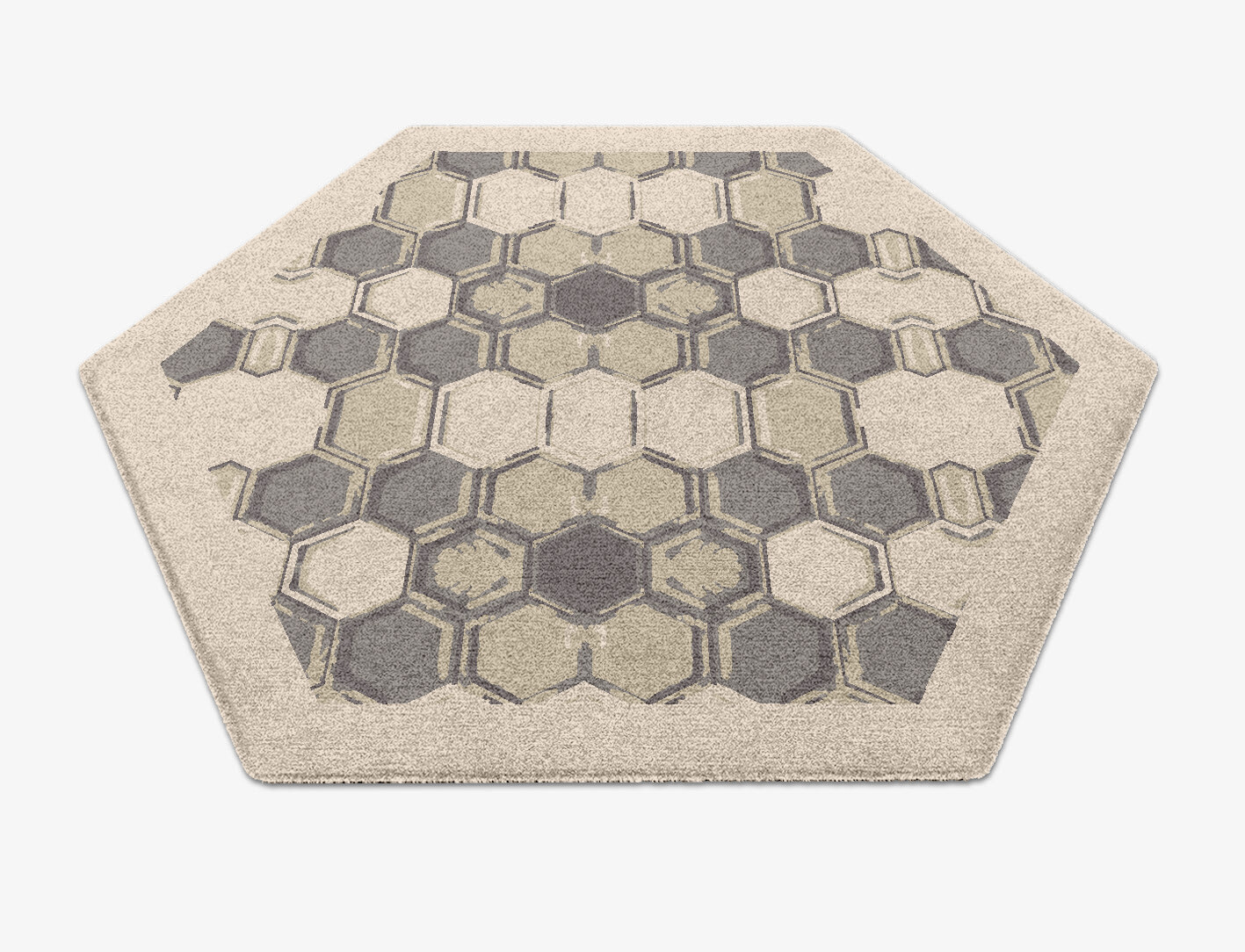 Essence Origami Hexagon Hand Knotted Tibetan Wool Custom Rug by Rug Artisan