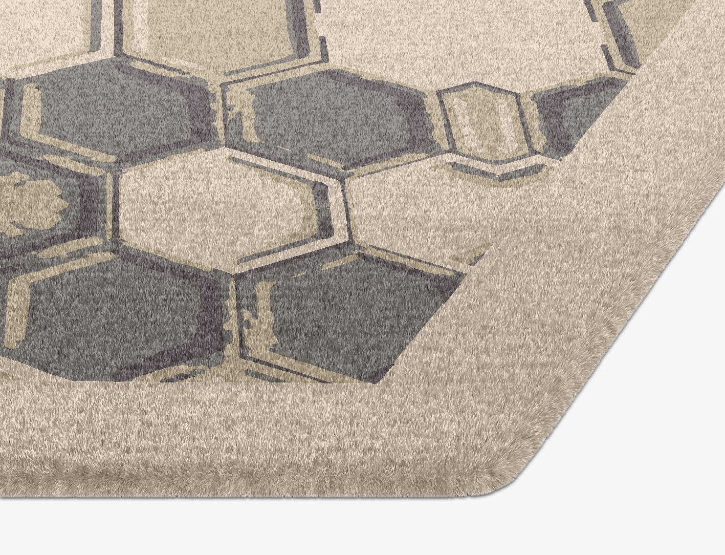 Essence Origami Hexagon Hand Knotted Tibetan Wool Custom Rug by Rug Artisan