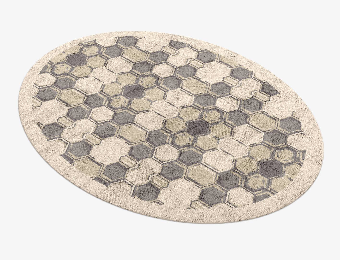 Essence Origami Oval Hand Knotted Bamboo Silk Custom Rug by Rug Artisan