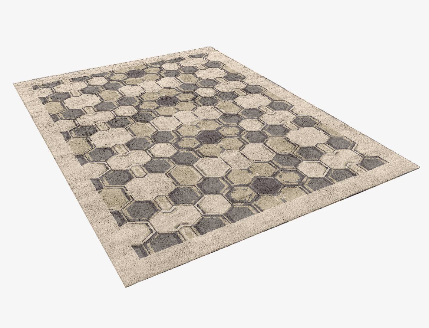 Essence Origami Rectangle Hand Knotted Bamboo Silk Custom Rug by Rug Artisan