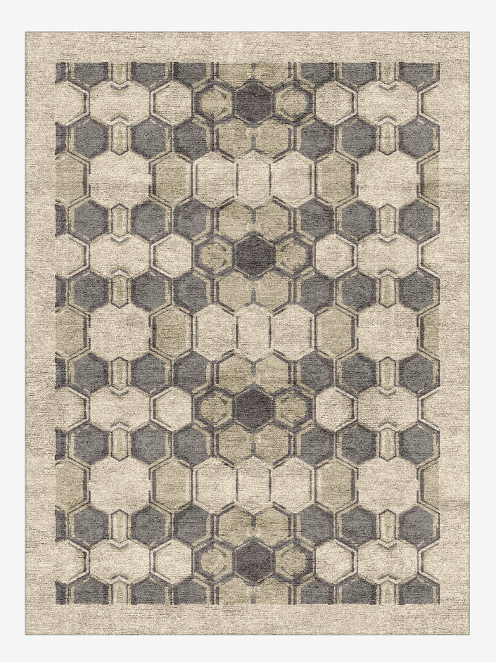 Essence Origami Rectangle Hand Knotted Bamboo Silk Custom Rug by Rug Artisan