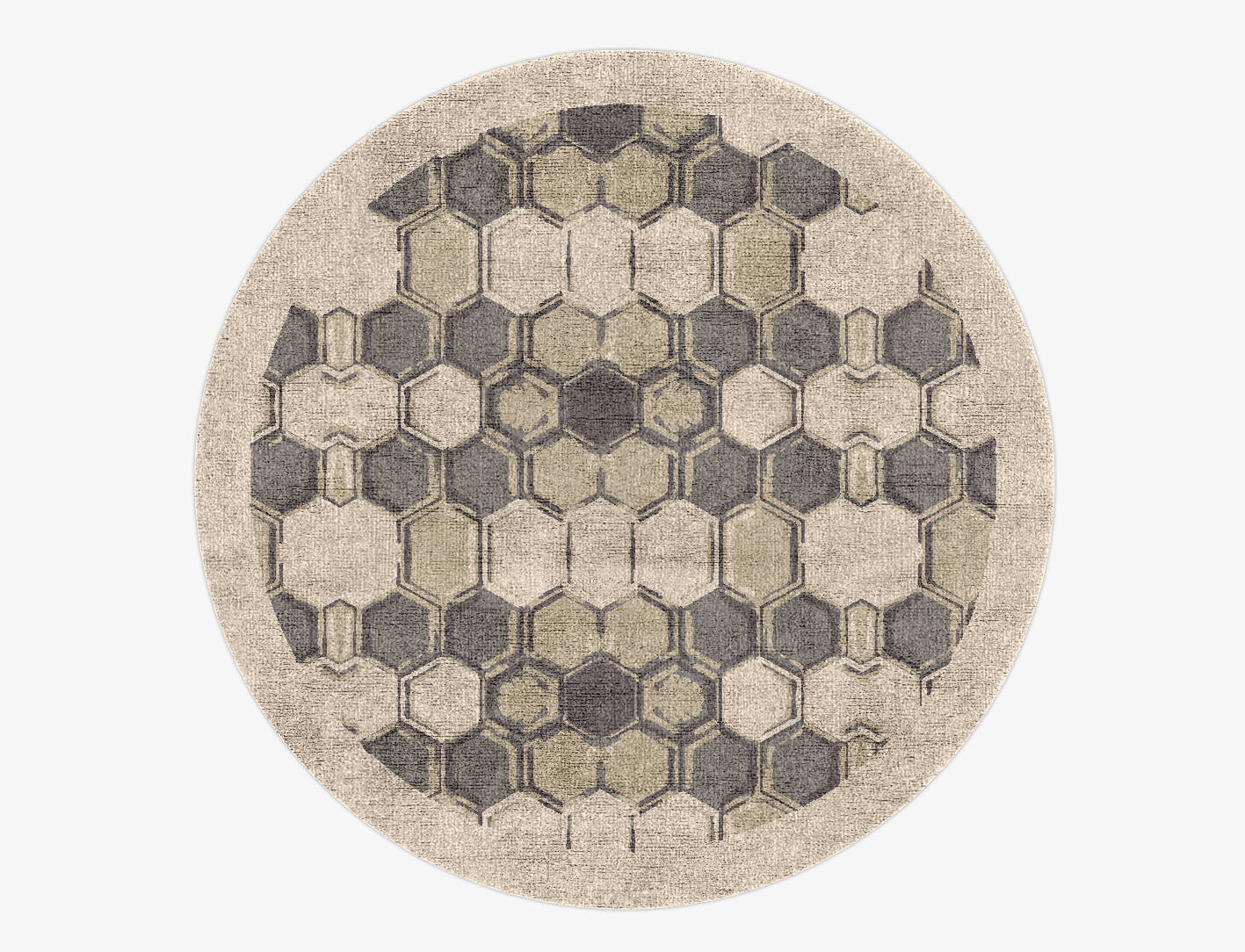 Essence Origami Round Hand Knotted Bamboo Silk Custom Rug by Rug Artisan