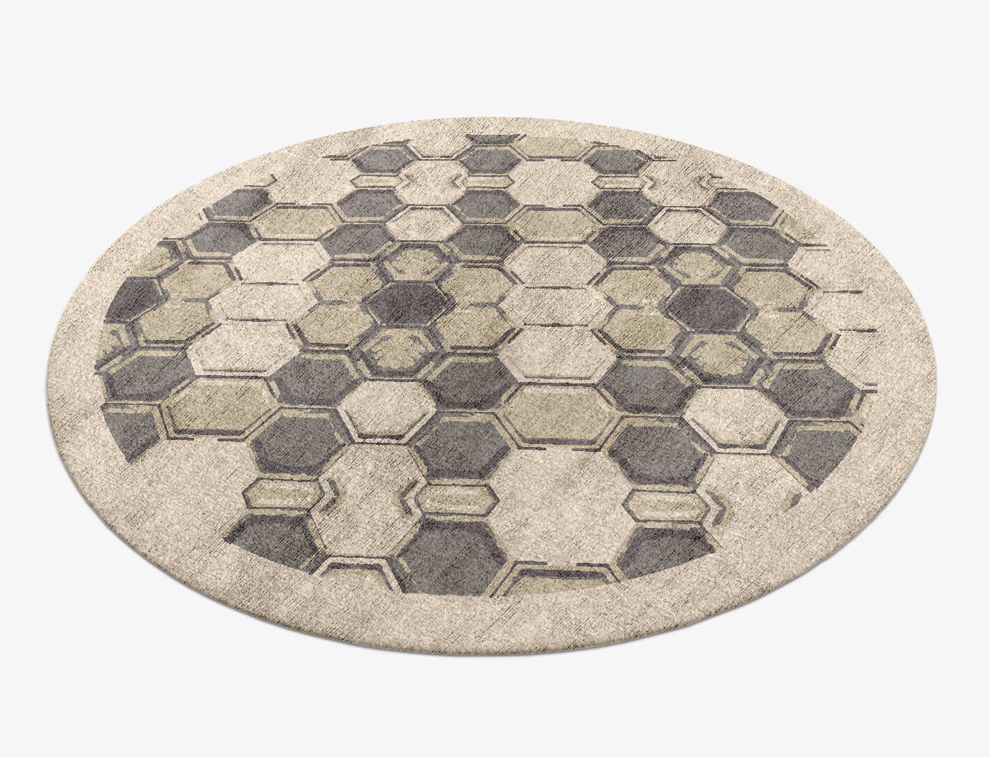 Essence Origami Round Hand Knotted Bamboo Silk Custom Rug by Rug Artisan