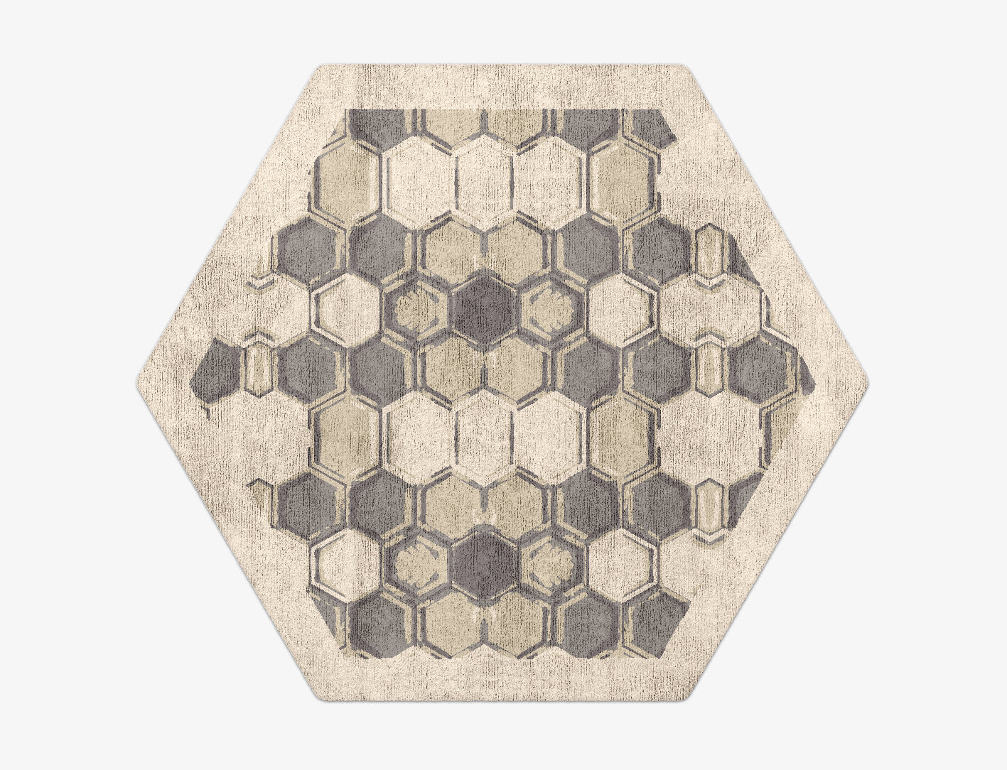 Essence Origami Hexagon Hand Tufted Bamboo Silk Custom Rug by Rug Artisan