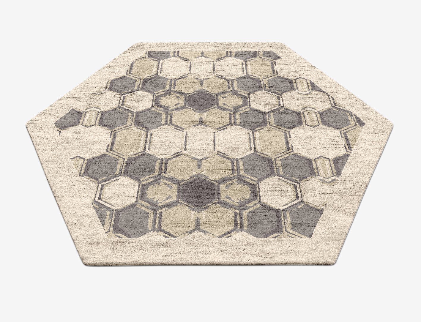 Essence Origami Hexagon Hand Tufted Bamboo Silk Custom Rug by Rug Artisan