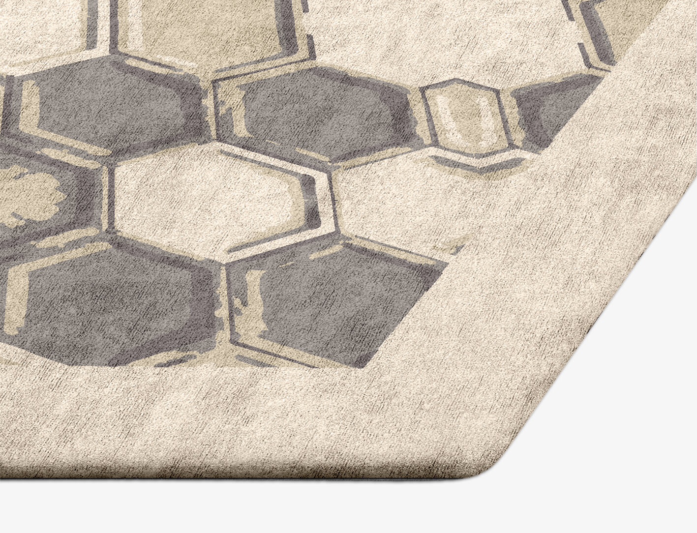 Essence Origami Hexagon Hand Tufted Bamboo Silk Custom Rug by Rug Artisan