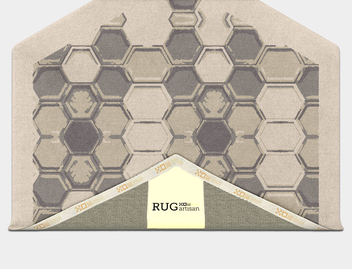 Essence Origami Hexagon Hand Tufted Pure Wool Custom Rug by Rug Artisan