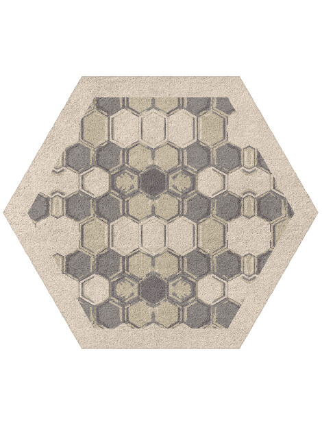 Essence Origami Hexagon Hand Tufted Pure Wool Custom Rug by Rug Artisan