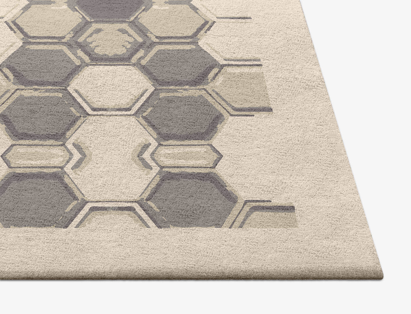 Essence Origami Square Hand Tufted Pure Wool Custom Rug by Rug Artisan