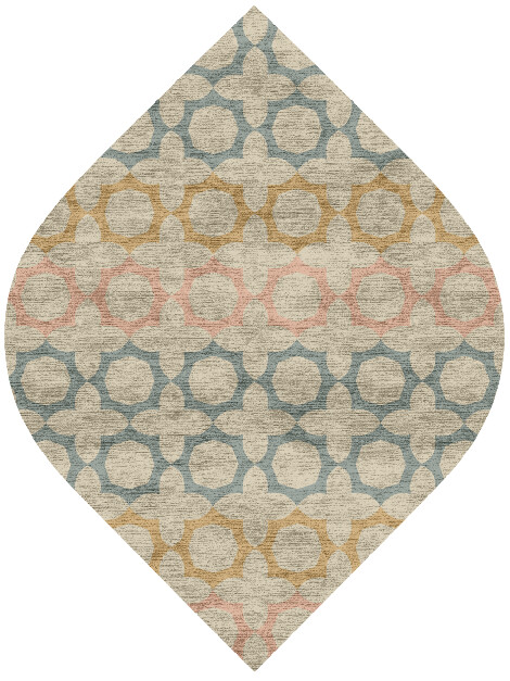 Essie Blue Royal Ogee Hand Knotted Bamboo Silk Custom Rug by Rug Artisan