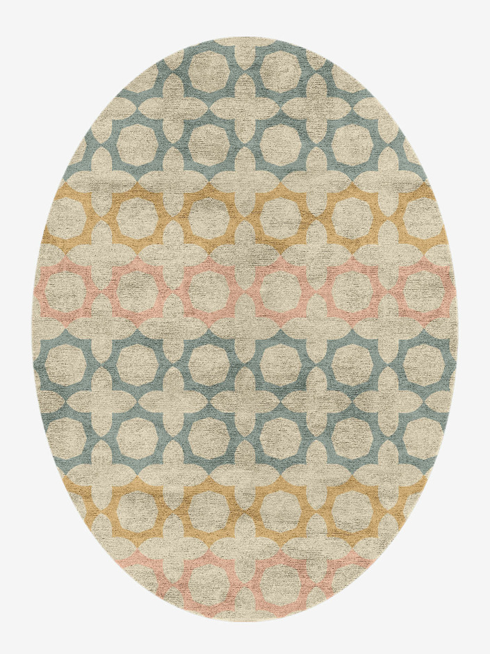 Essie Blue Royal Oval Hand Knotted Bamboo Silk Custom Rug by Rug Artisan