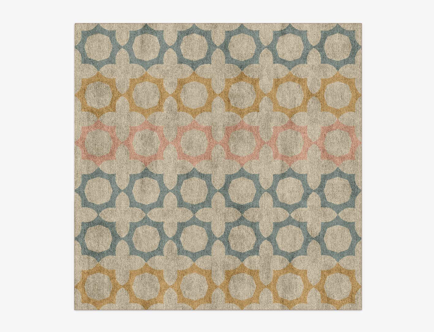 Essie Blue Royal Square Hand Knotted Bamboo Silk Custom Rug by Rug Artisan