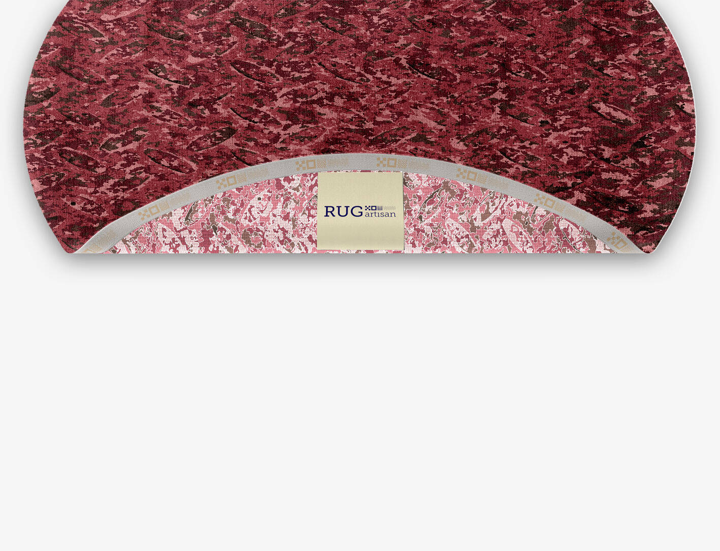 Etched Brush Strokes Oval Hand Knotted Bamboo Silk Custom Rug by Rug Artisan