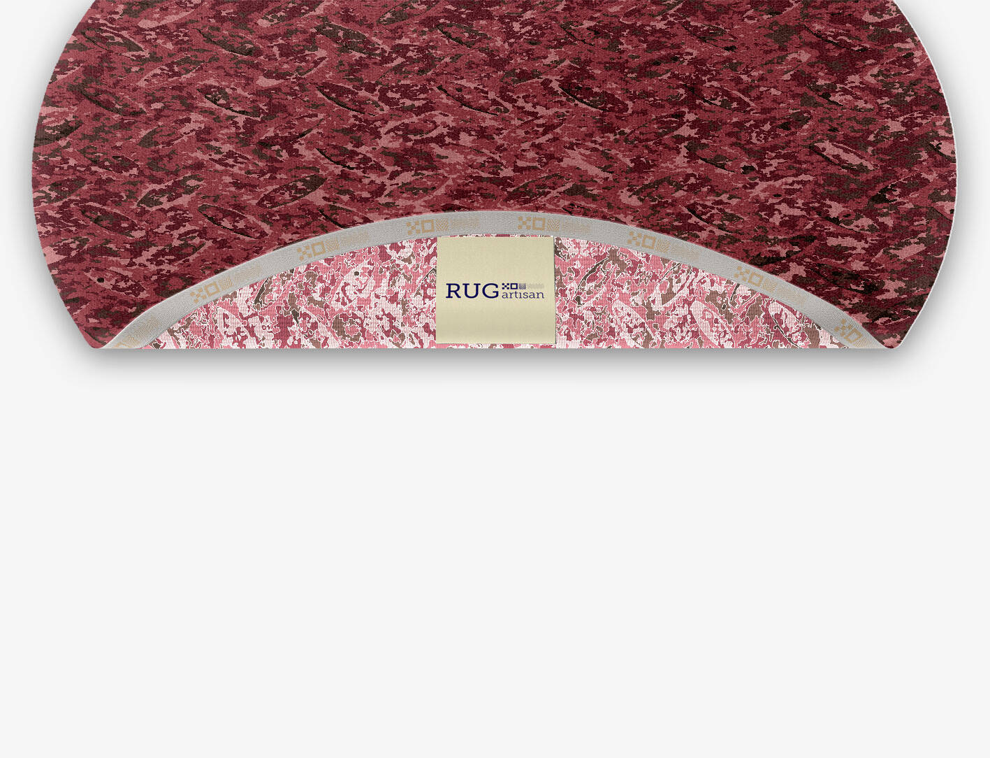 Etched Brush Strokes Oval Hand Knotted Tibetan Wool Custom Rug by Rug Artisan