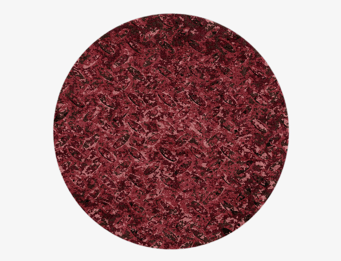 Etched Brush Strokes Round Hand Knotted Bamboo Silk Custom Rug by Rug Artisan