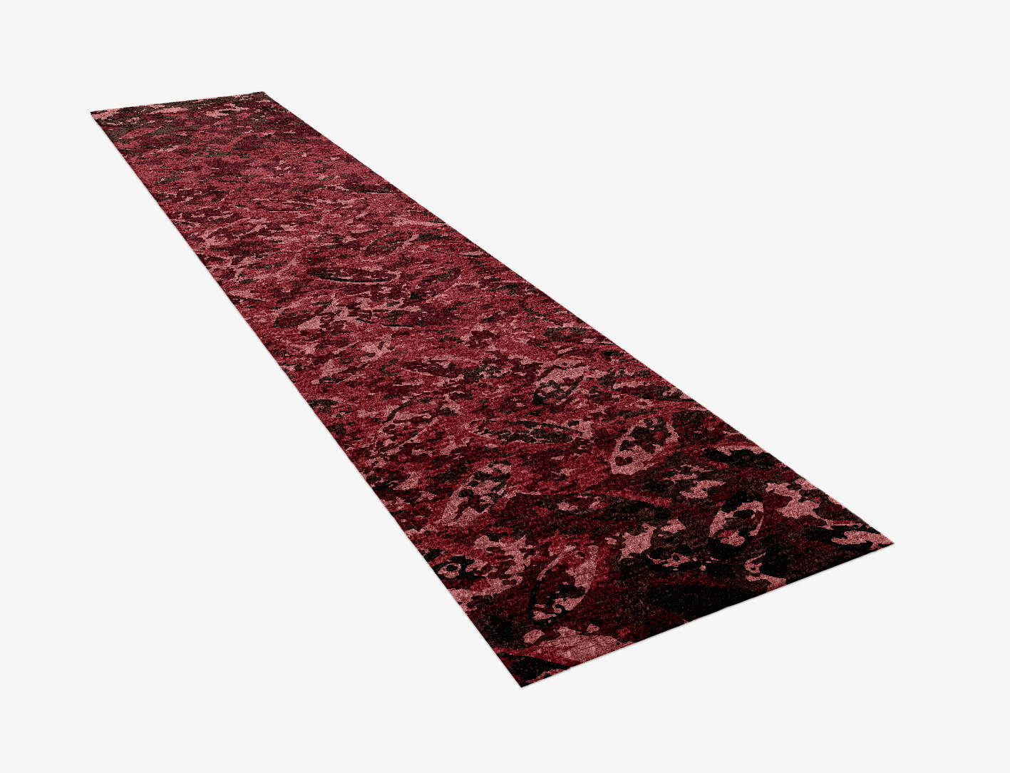 Etched Brush Strokes Runner Hand Knotted Bamboo Silk Custom Rug by Rug Artisan