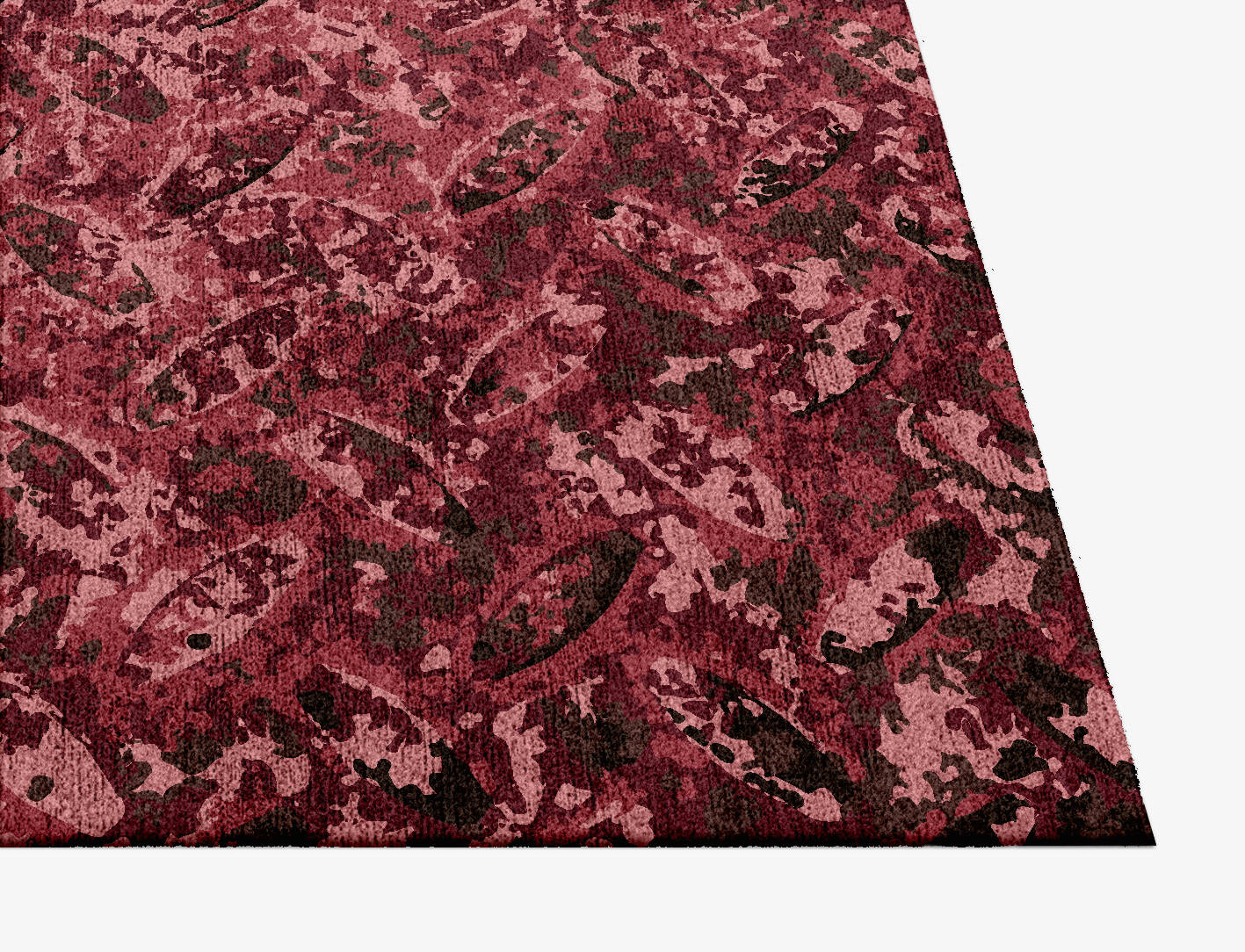 Etched Brush Strokes Square Hand Knotted Bamboo Silk Custom Rug by Rug Artisan