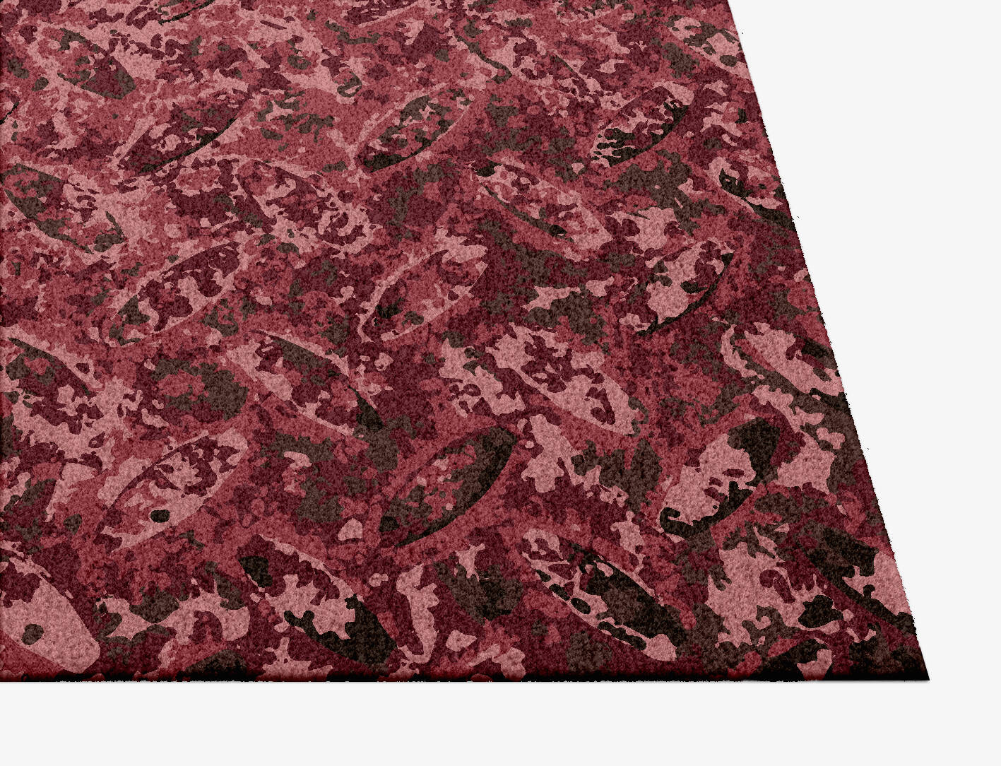 Etched Brush Strokes Square Hand Knotted Tibetan Wool Custom Rug by Rug Artisan