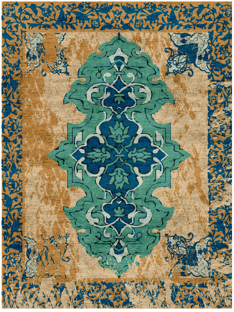 Ethos Vintage Rectangle Hand Knotted Bamboo Silk Custom Rug by Rug Artisan