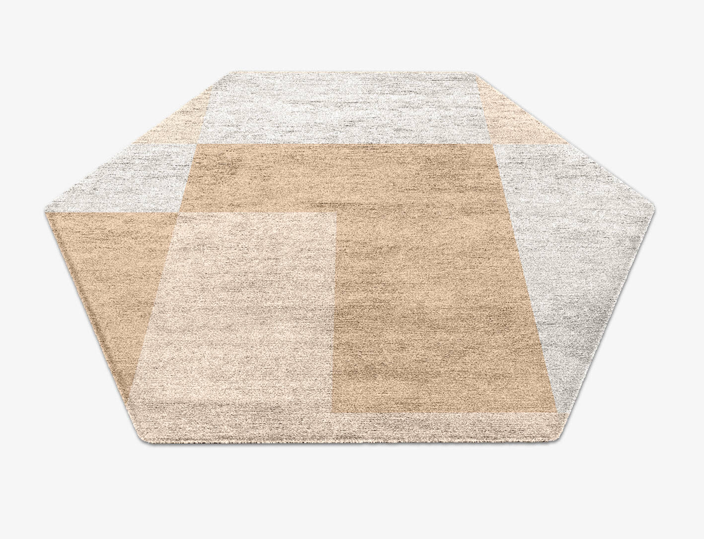 Eunoia  Hexagon Hand Knotted Bamboo Silk Custom Rug by Rug Artisan