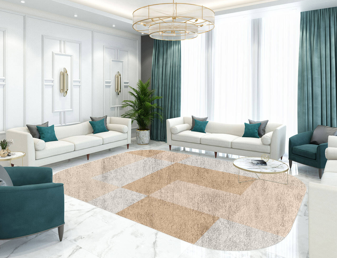 Eunoia  Oblong Hand Knotted Bamboo Silk Custom Rug by Rug Artisan