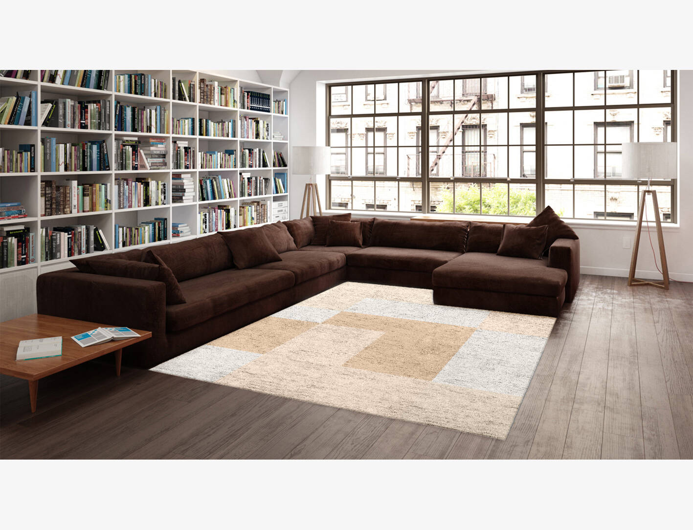 Eunoia  Rectangle Hand Knotted Bamboo Silk Custom Rug by Rug Artisan