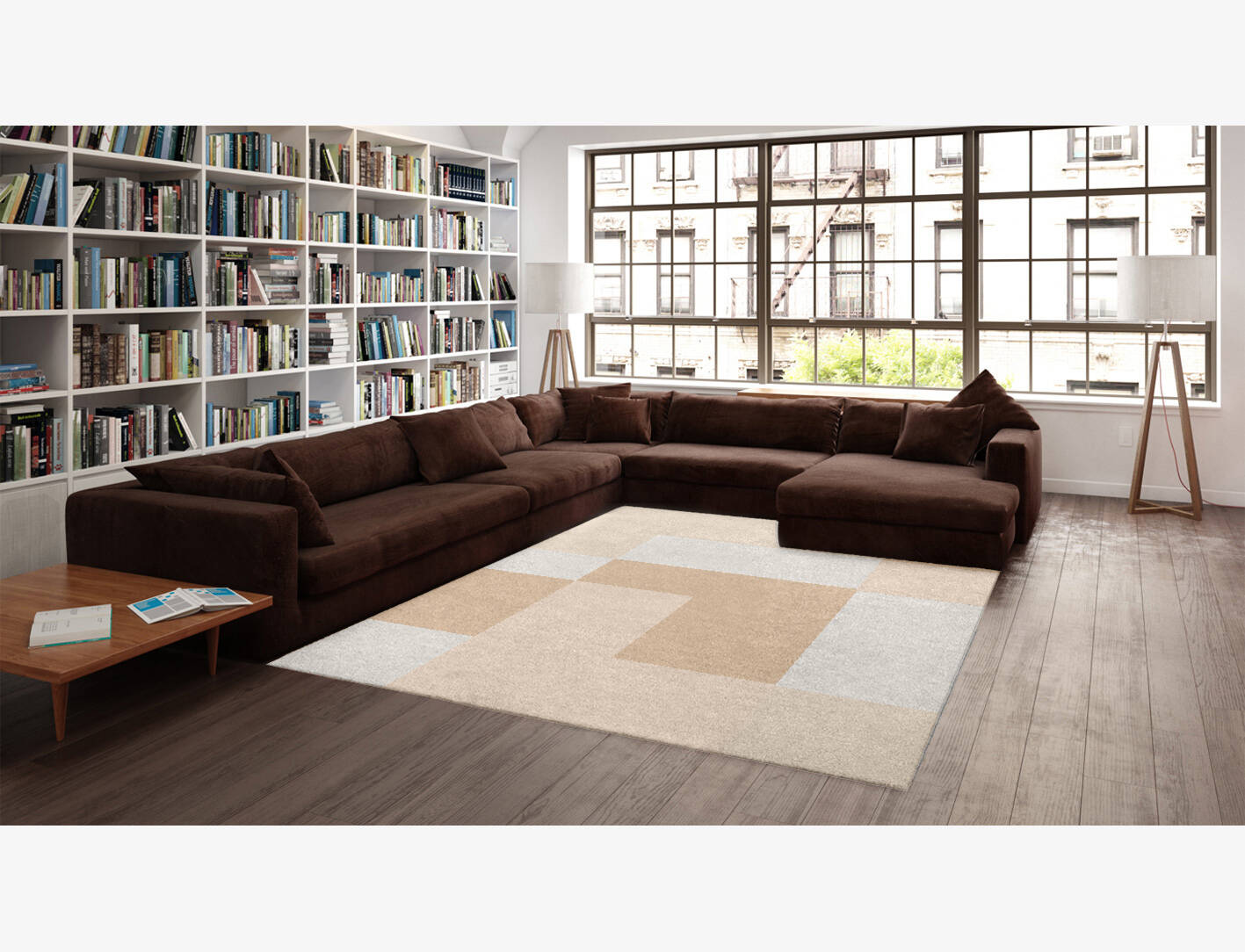 Eunoia  Rectangle Hand Knotted Tibetan Wool Custom Rug by Rug Artisan
