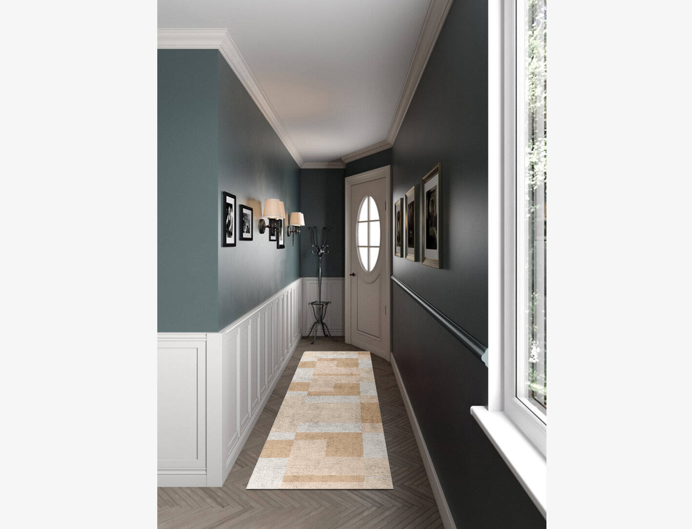 Eunoia  Runner Hand Knotted Bamboo Silk Custom Rug by Rug Artisan
