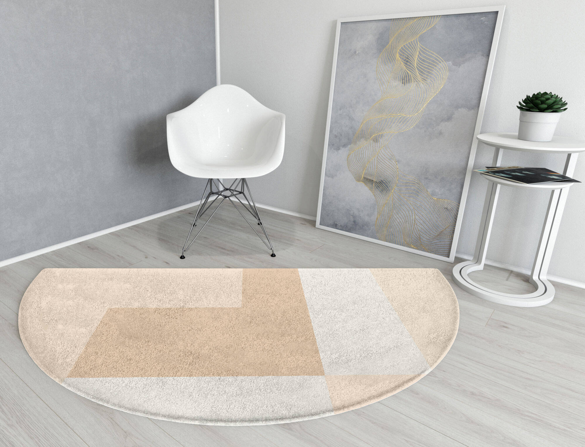 Eunoia  Halfmoon Hand Tufted Pure Wool Custom Rug by Rug Artisan