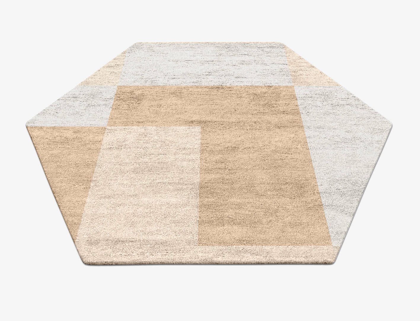 Eunoia  Hexagon Hand Tufted Bamboo Silk Custom Rug by Rug Artisan