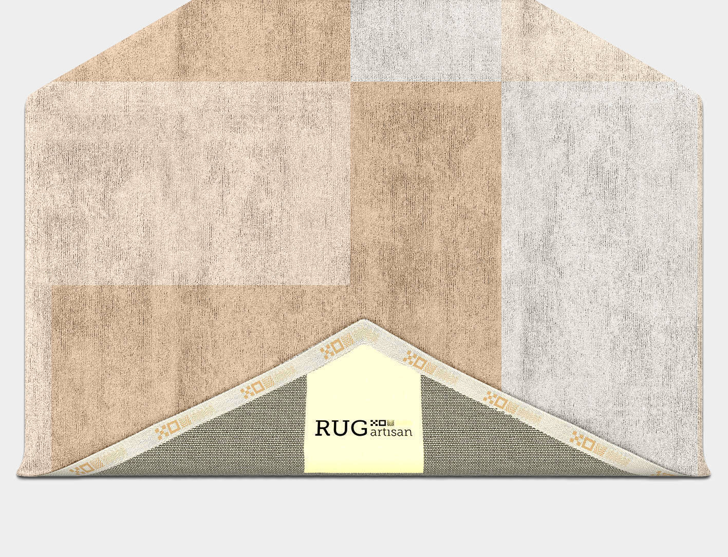 Eunoia  Hexagon Hand Tufted Bamboo Silk Custom Rug by Rug Artisan