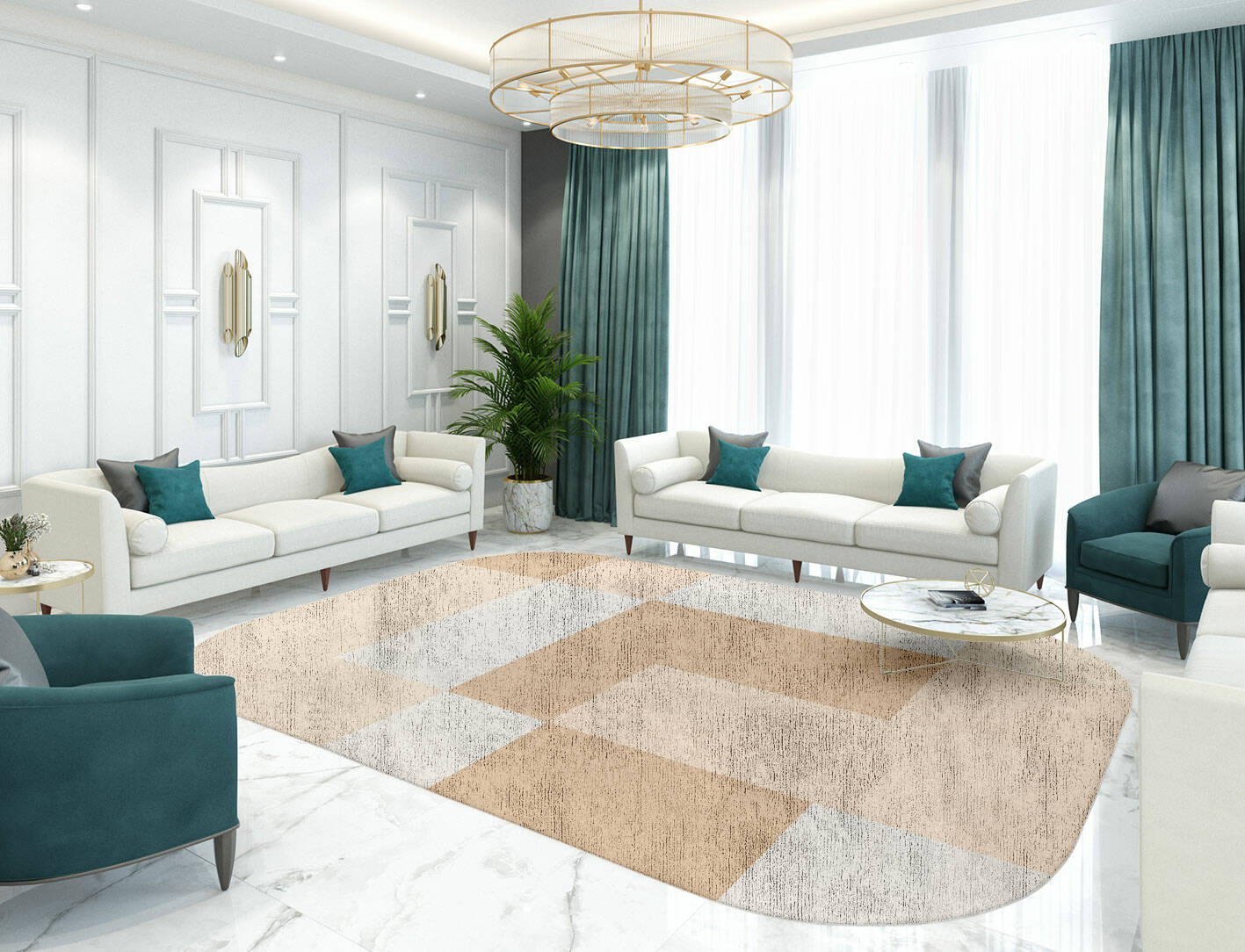 Eunoia  Oblong Hand Tufted Bamboo Silk Custom Rug by Rug Artisan