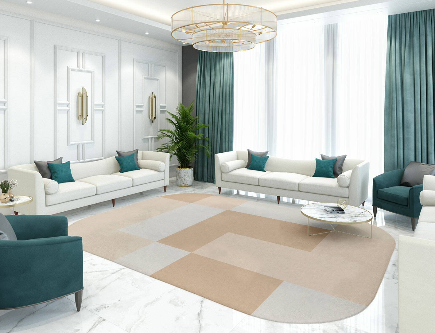 Eunoia  Oblong Hand Tufted Pure Wool Custom Rug by Rug Artisan