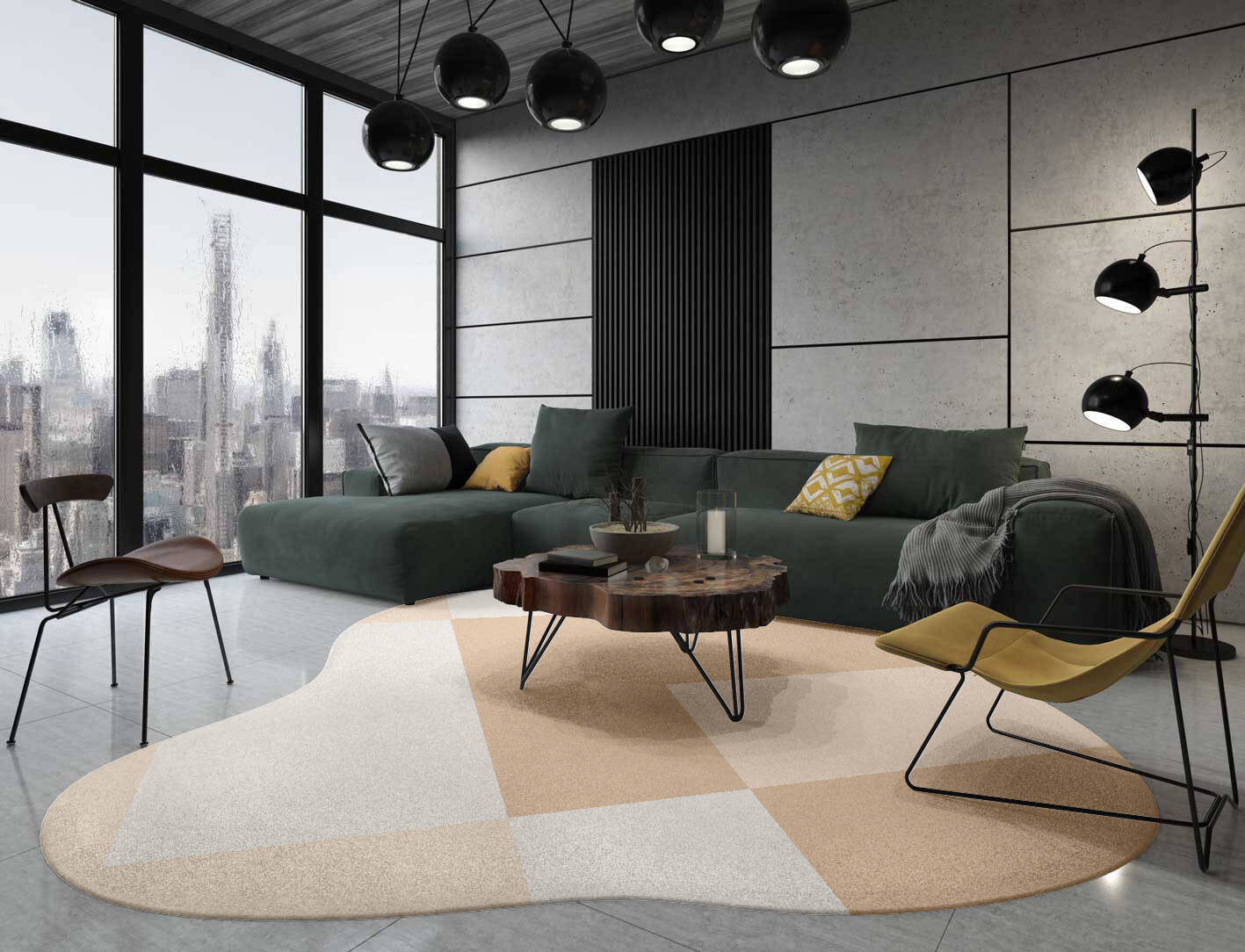 Eunoia  Splash Hand Tufted Pure Wool Custom Rug by Rug Artisan