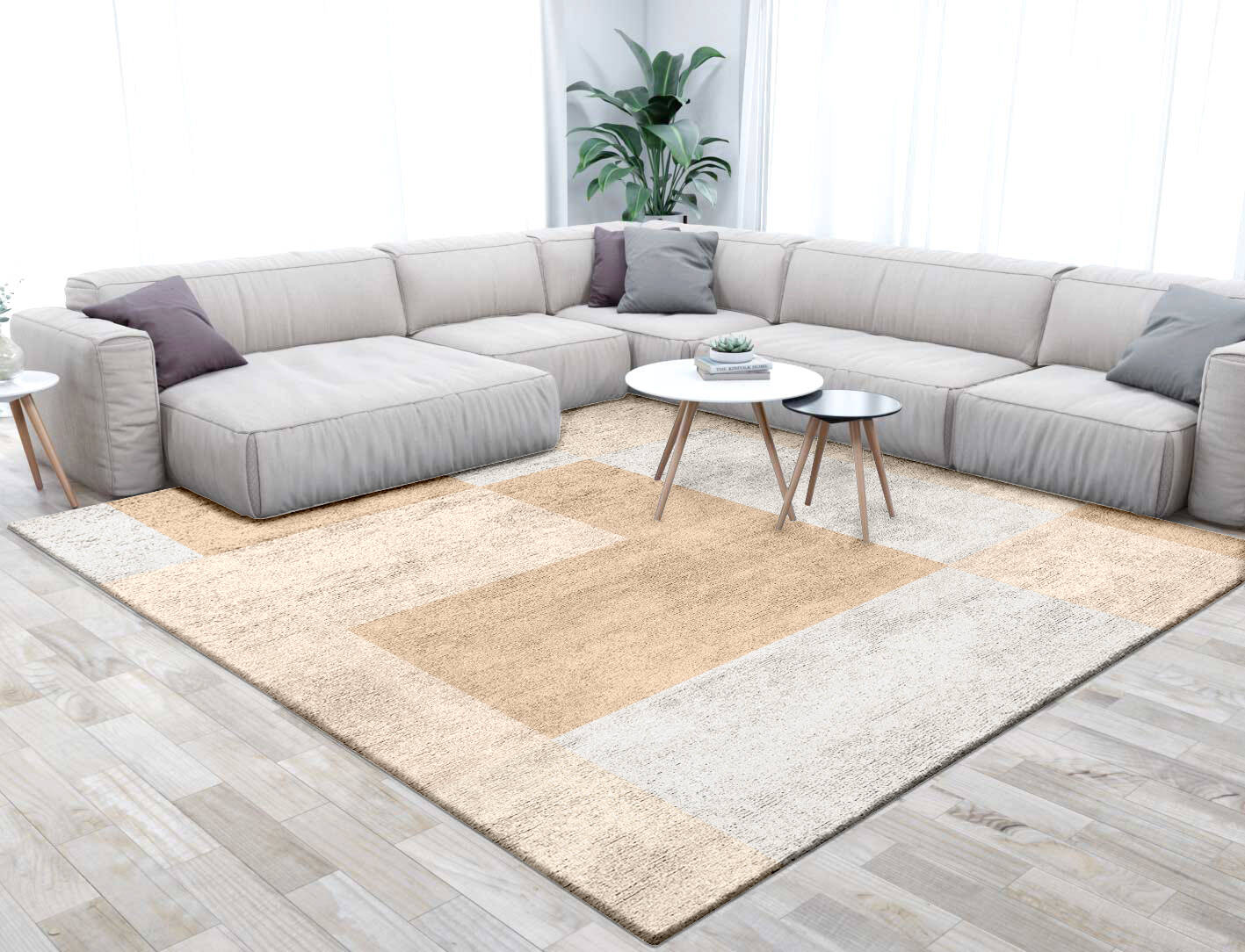 Eunoia  Square Hand Tufted Bamboo Silk Custom Rug by Rug Artisan