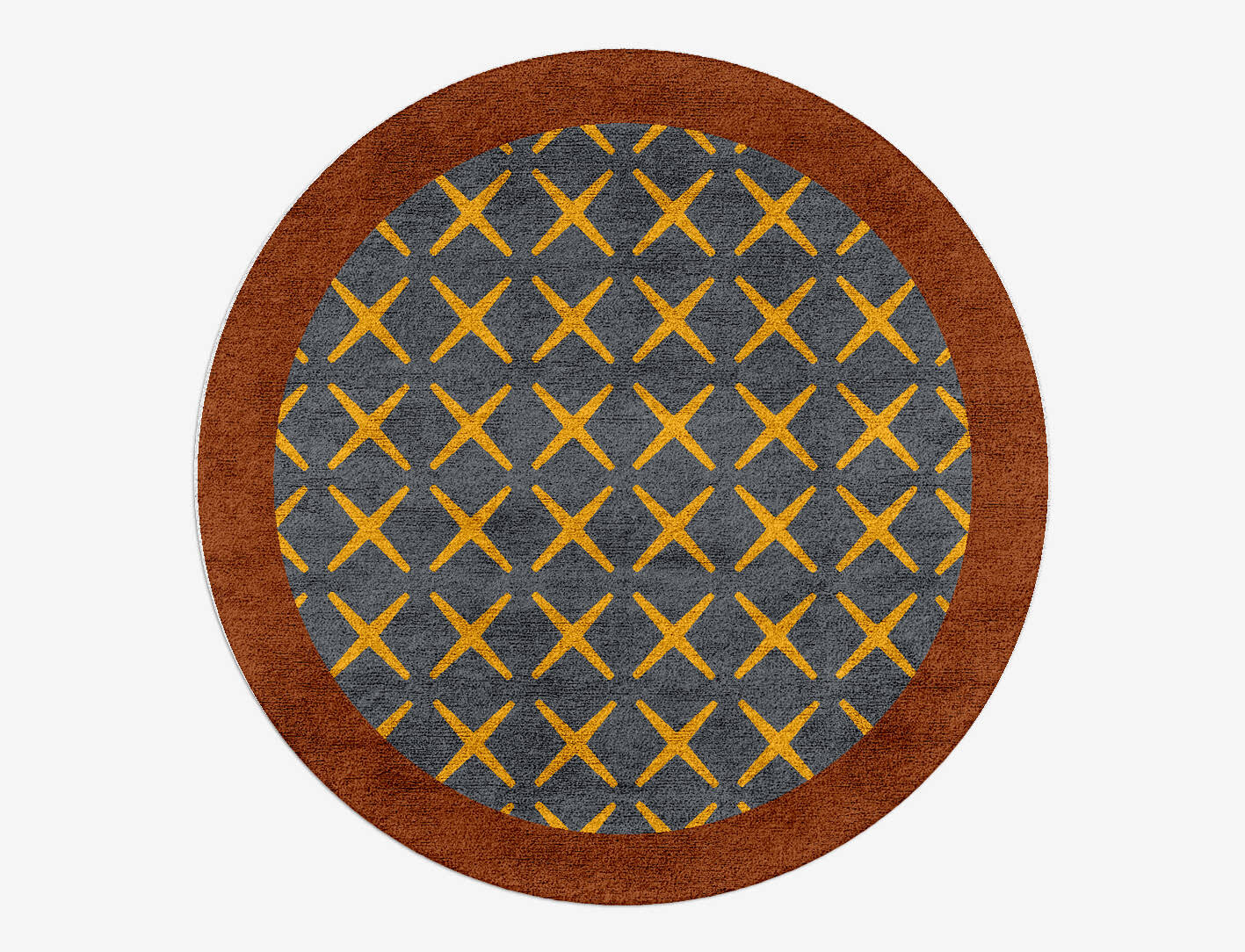 Exeo Geometric Round Hand Tufted Bamboo Silk Custom Rug by Rug Artisan