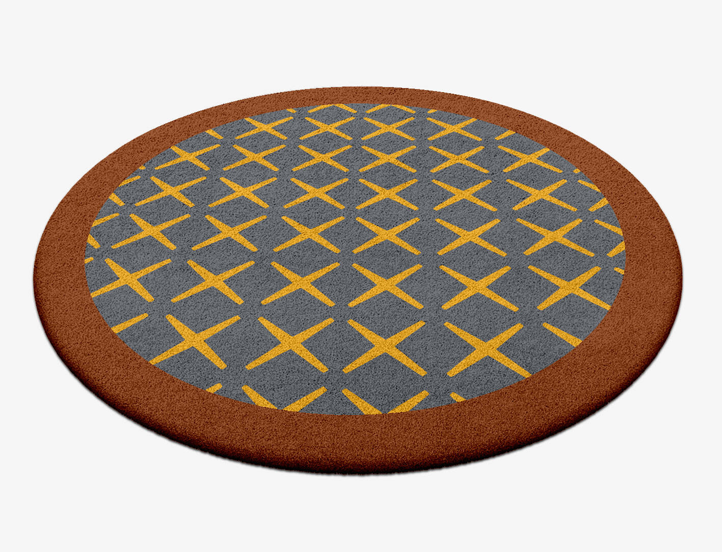 Exeo Geometric Round Hand Tufted Pure Wool Custom Rug by Rug Artisan